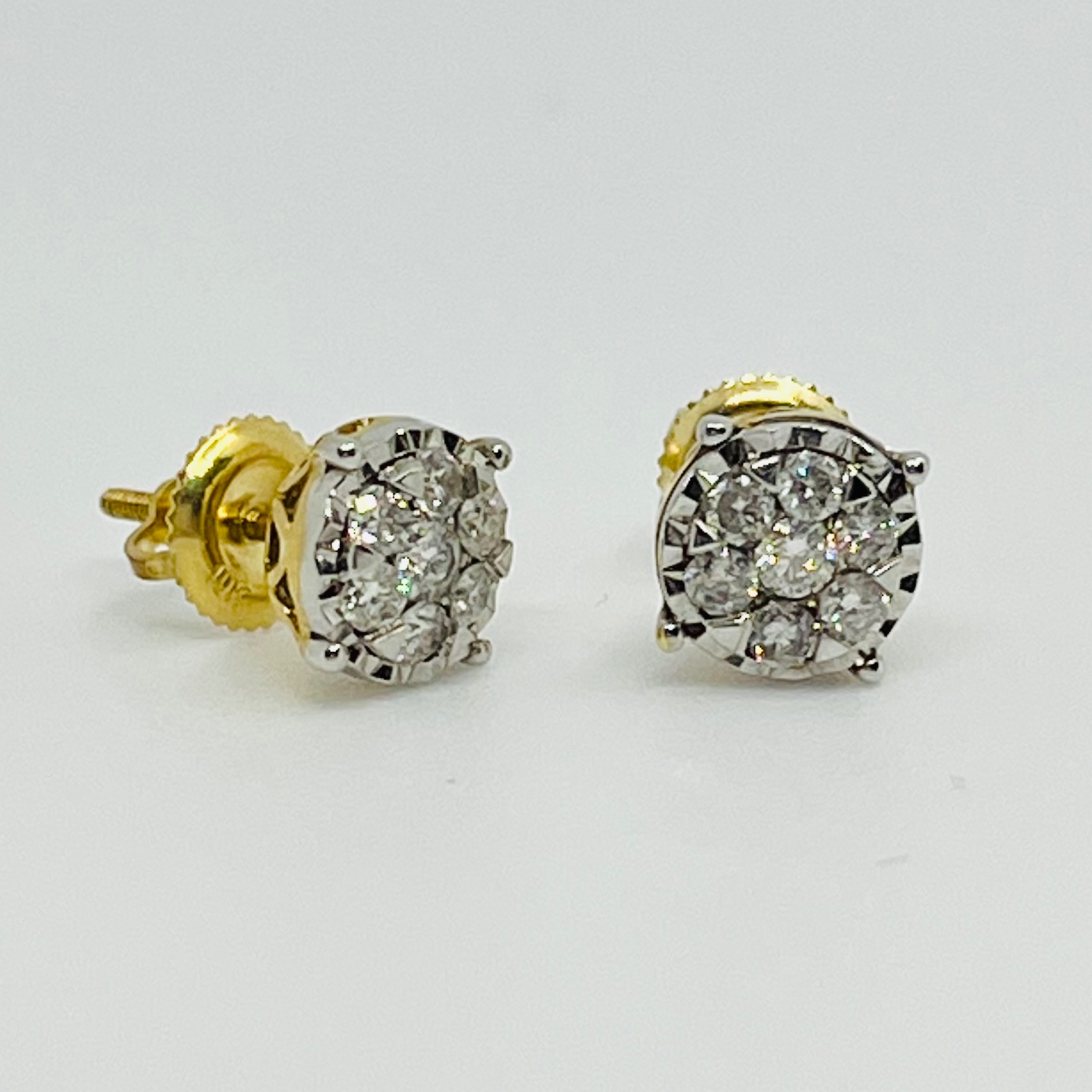 Diamond Illusion Set Stud Earrings