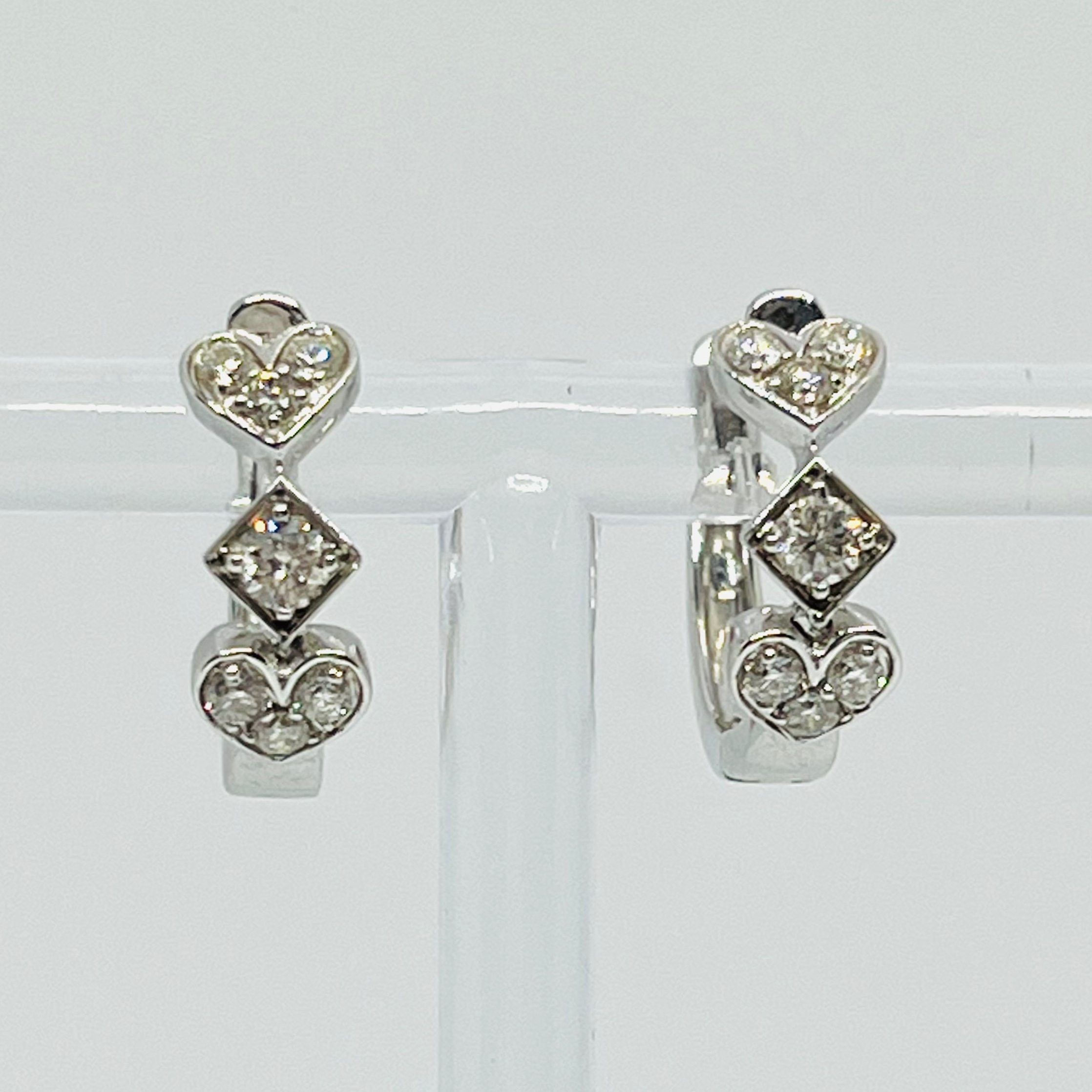 Diamond Fashion Hoop Earrings