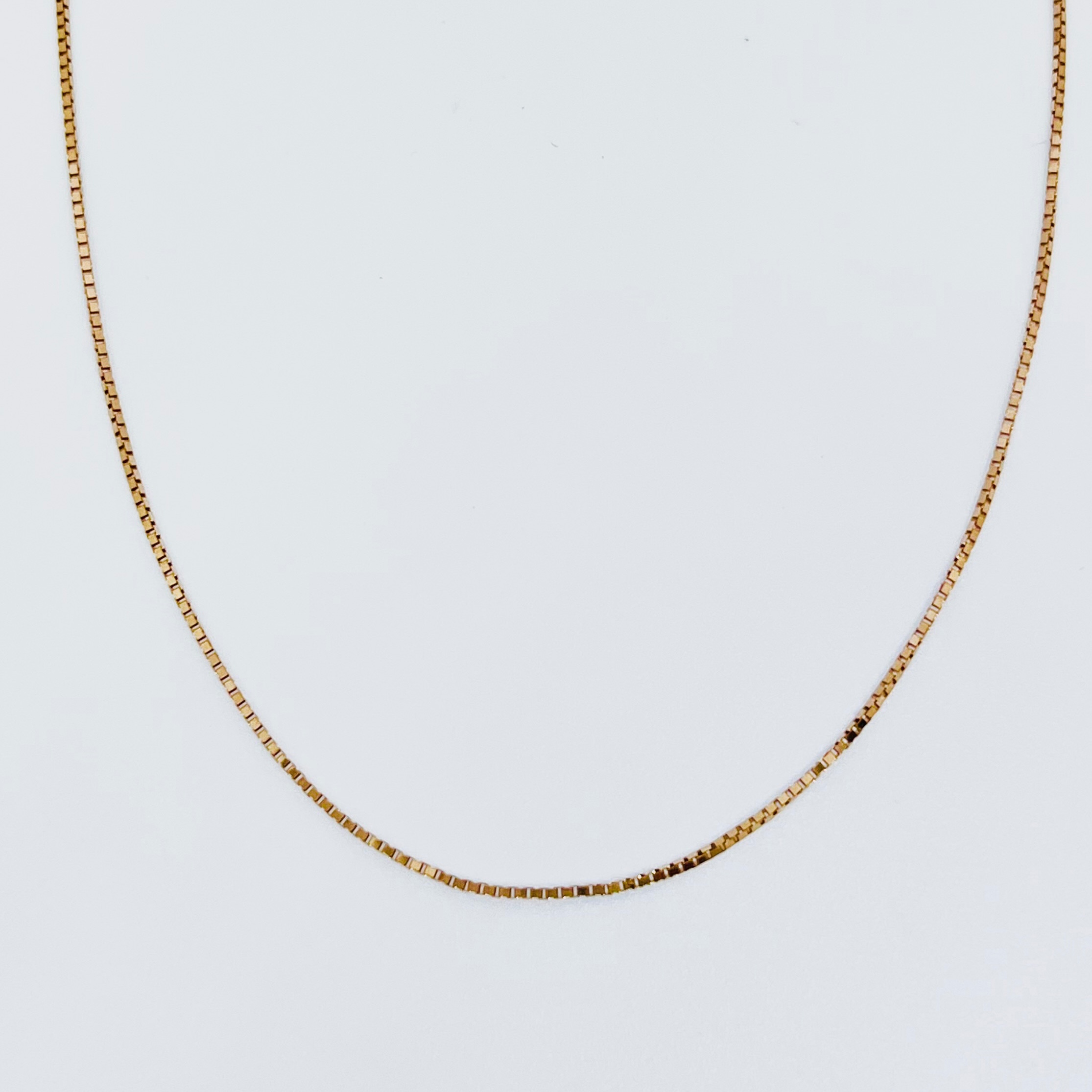 14K Rose Gold Box Chain Necklace