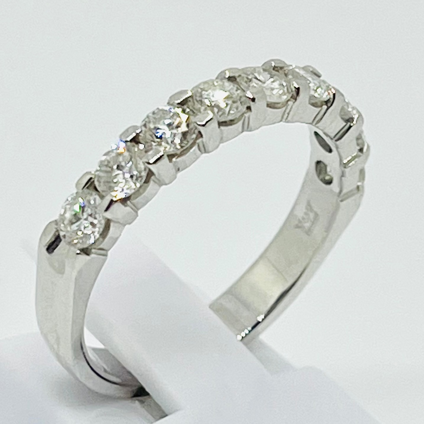 Ladies 14K White Gold Diamond Wedding Band