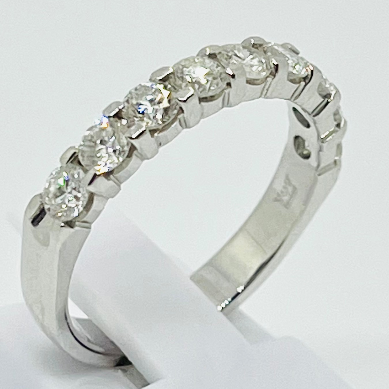 Ladies 14K White Gold Diamond Wedding Band