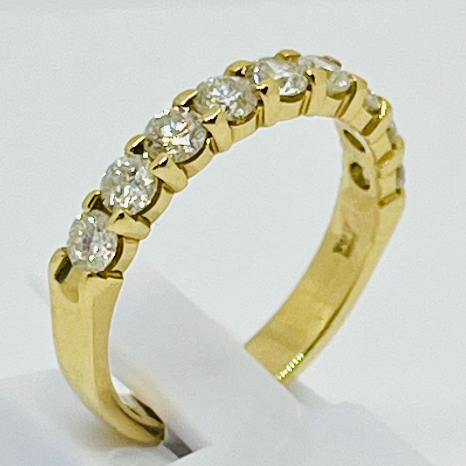 Ladies 14K Yellow Gold Diamond Wedding Band