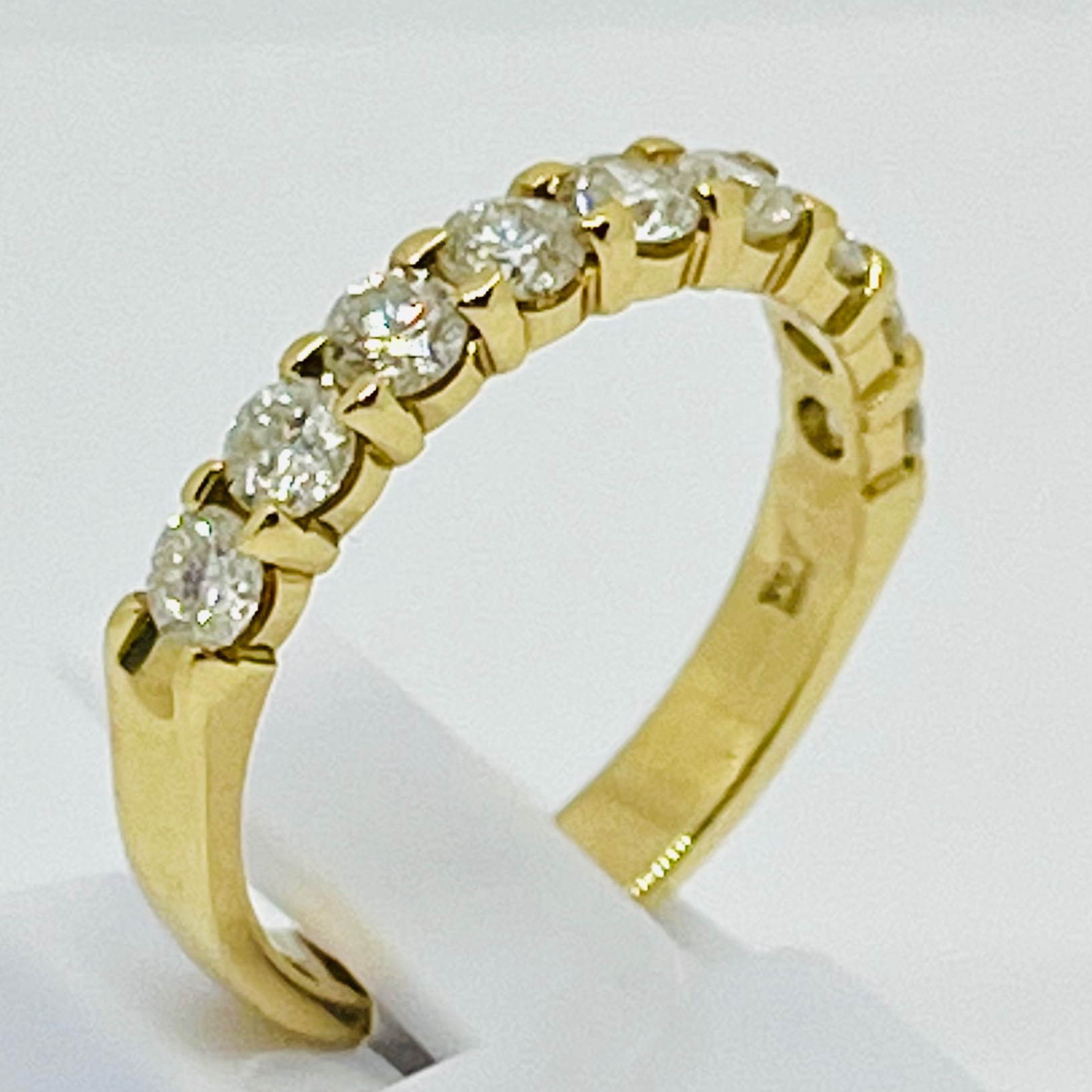 Ladies 14K Yellow Gold Diamond Wedding Band