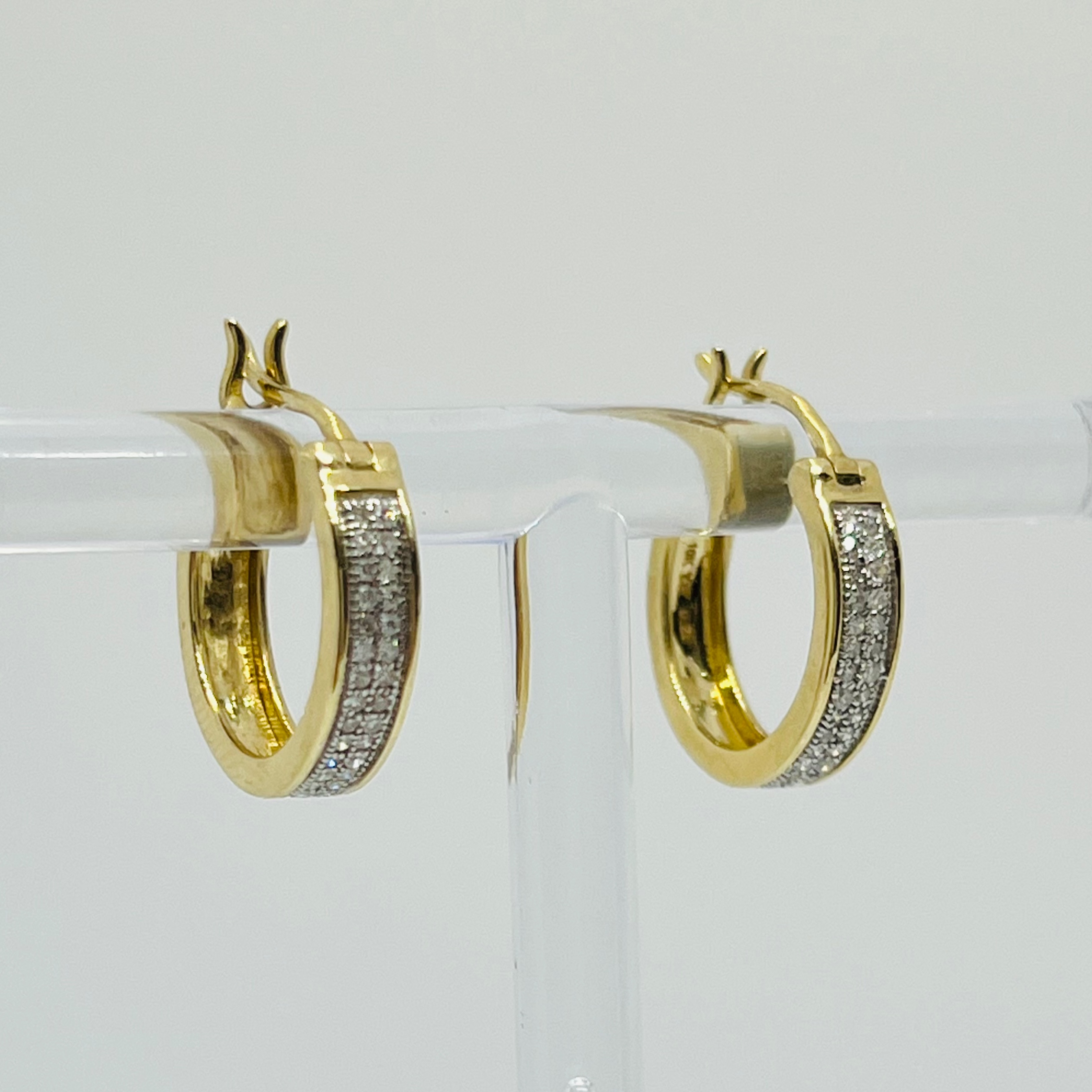 Diamond Hoop Earrings
