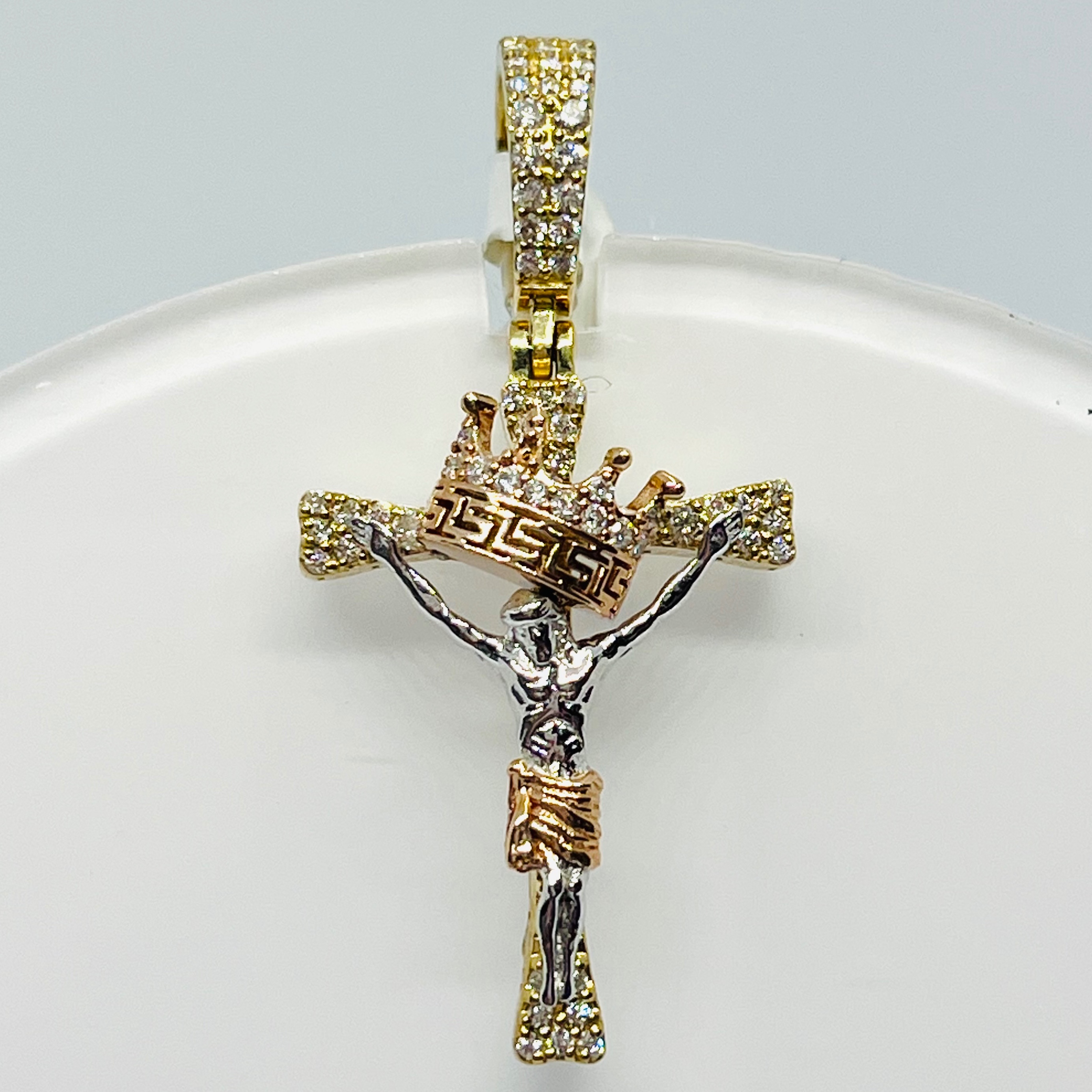 Tricolor Crucifix Pendant