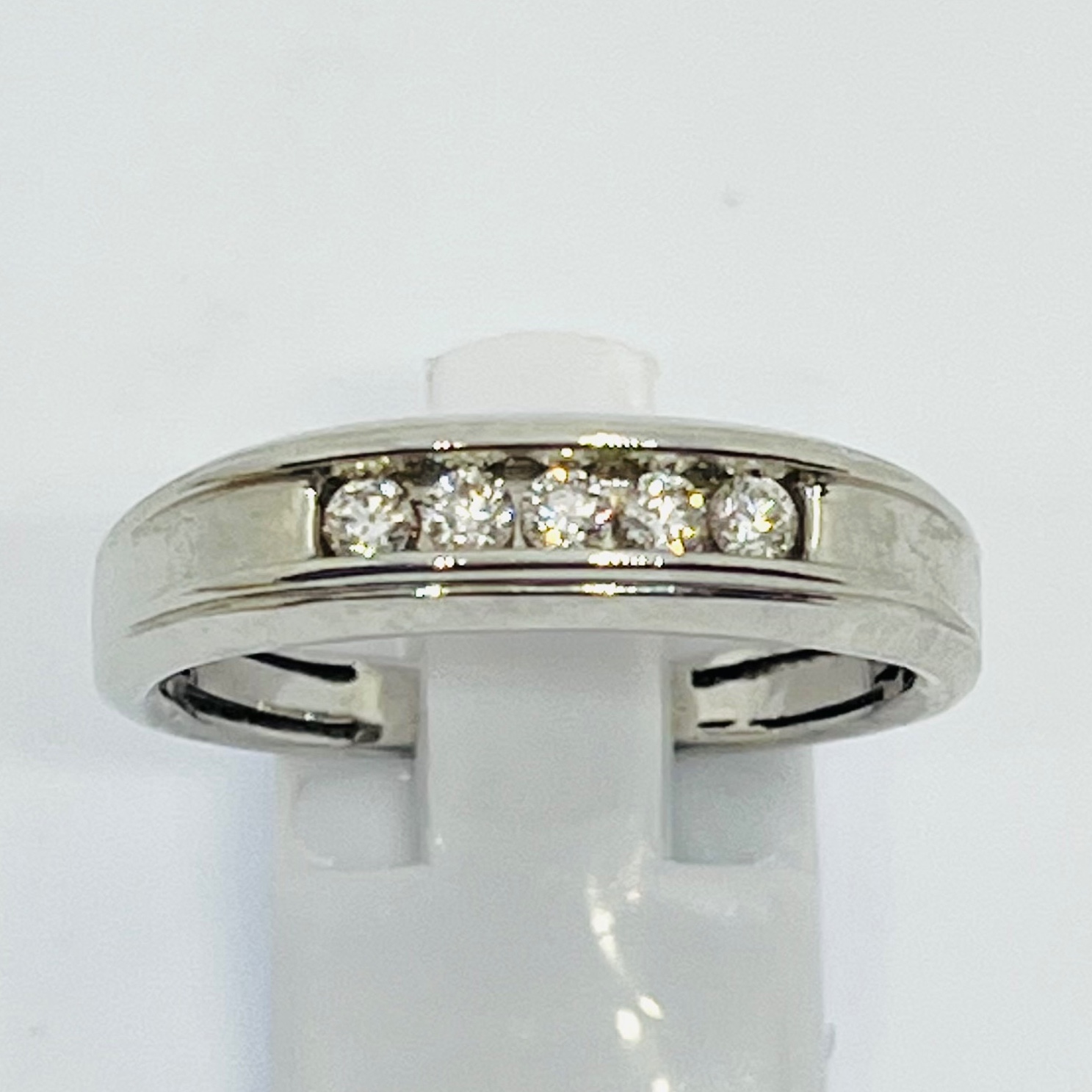 Diamond Men's Wedding Band
