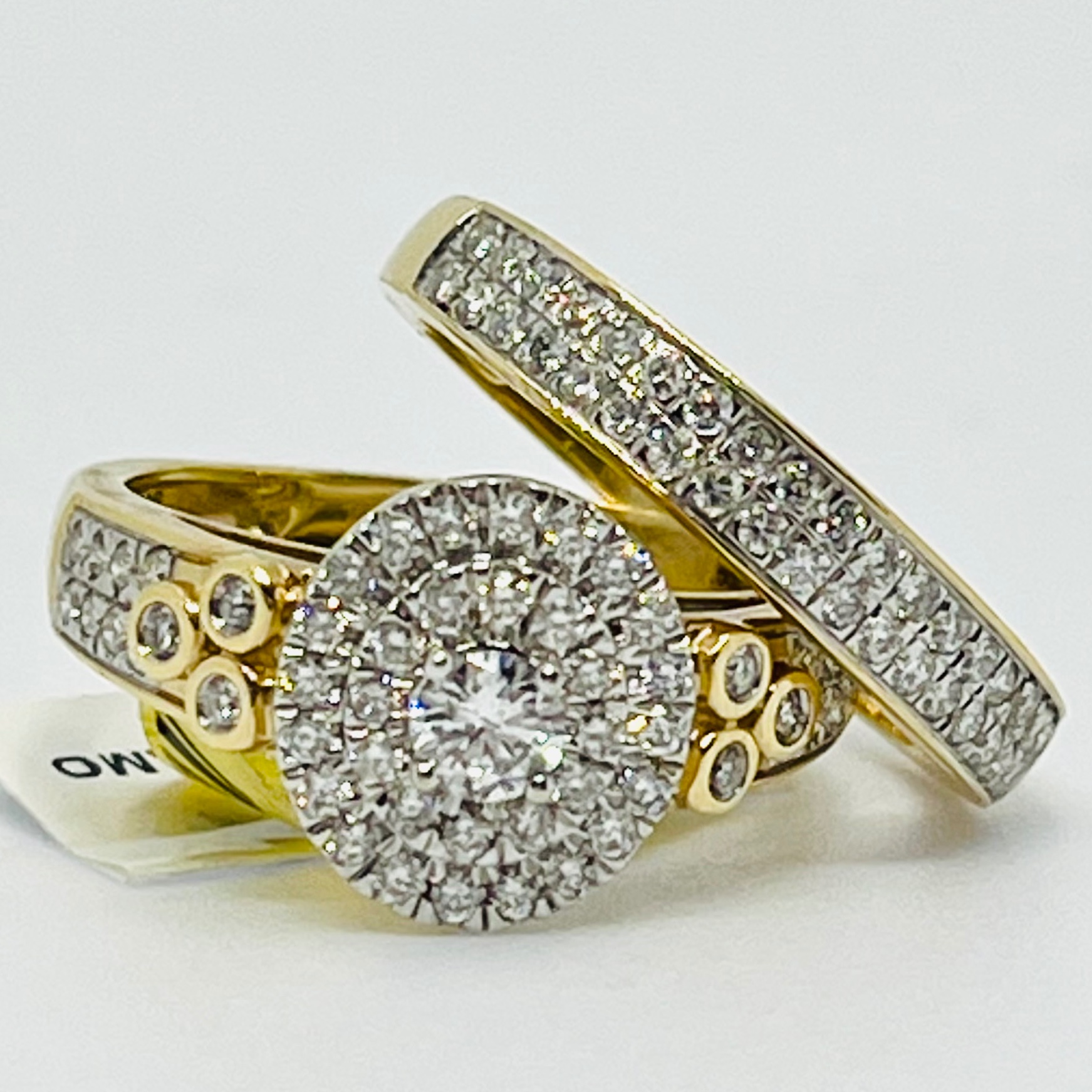 Round Halo Diamond Bridal Set