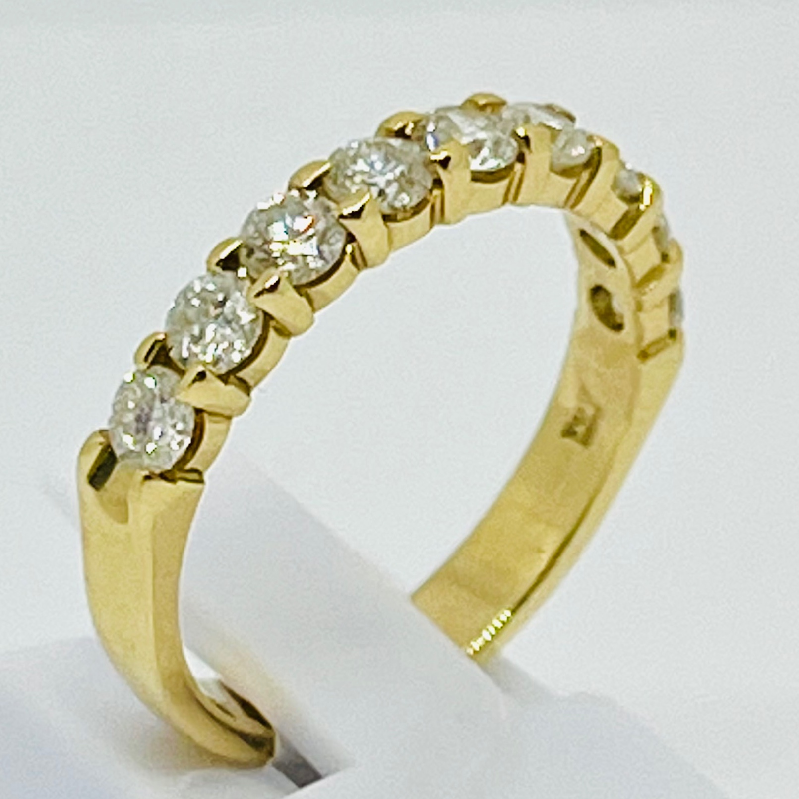 Ladies 14K Yellow Gold Diamond Wedding Band