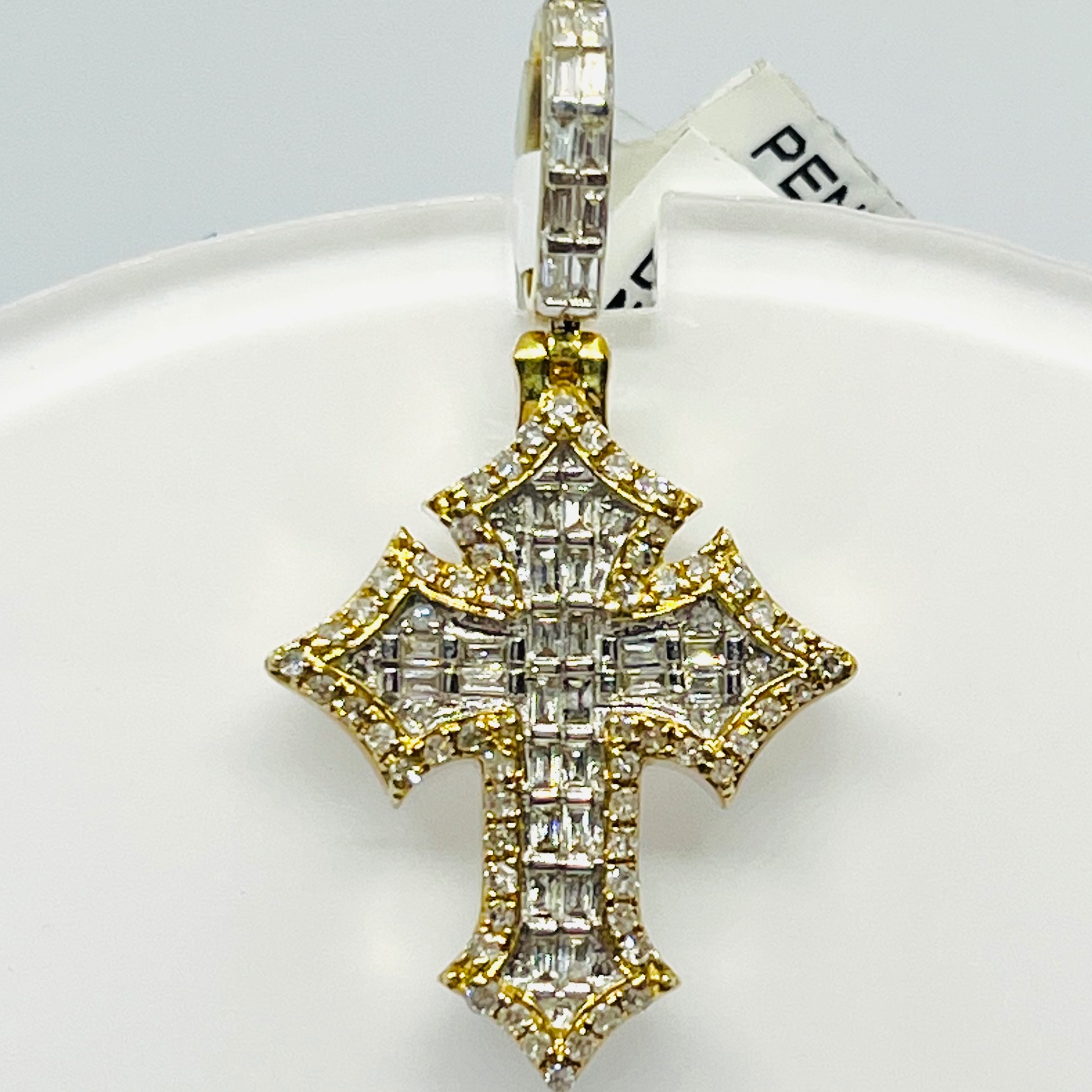 Baguette Diamond Cross Pendant