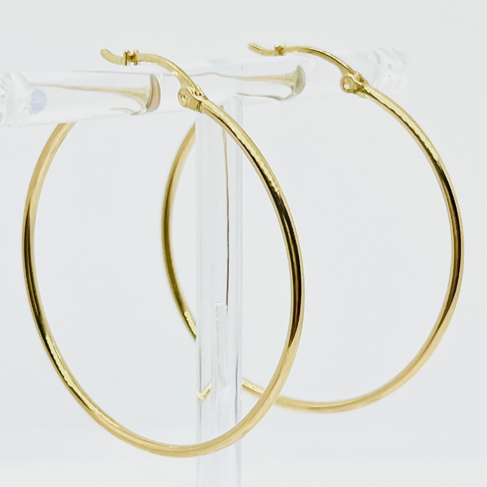 14K Yellow Gold Hoop Earrings